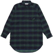 タータンチェックのロングシャツ ユニセックス シャツ ブラックウォッチ(B135) サイズ四(Lサイズ) 021110