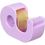 セロテープ 小巻カッターつき 〈まっすぐ切れるタイプ〉 グリーンナノ配合 18mm×8m パウダーパープル CT-18DGPP