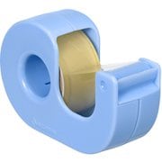 セロテープ 小巻カッターつき 〈まっすぐ切れるタイプ〉 グリーンナノ配合 18mm×8m スノーブルー CT-18DGSB