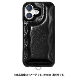 iPhone 17用 背面ケース WavyPuffBK UNI-25M-WPBK