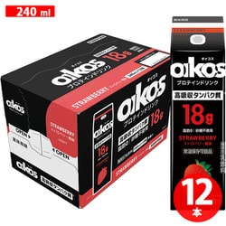 ダノンジャパン オイコス プロテイン ドリンク ストロベリー風味 240ml×12本 [常温保存可能 高吸収 タンパク質 18g]