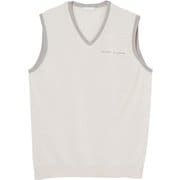 ゴルフウェアメンズ M Cotton/PolyesterVネックニットベスト ベスト XL Lグレー 001-14970-52-011