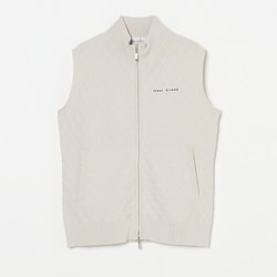 ゴルフウェアレディース L 柄ニットフルジップベスト ベスト M Lグレー系 002-14971-40-012