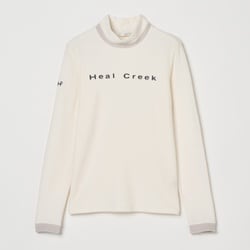 ゴルフウェアレディース L トリコロール長袖ハイネックシャツ シャツ長袖 M オフホワイト 002-24111-40-005