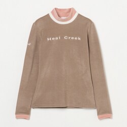 ゴルフウェアレディース L トリコロール長袖ハイネックシャツ シャツ長袖 M ベージュ系 002-24111-40-054