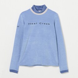 ゴルフウェアレディース L トリコロール長袖ハイネックシャツ シャツ長袖 M サックス 002-24111-40-091