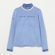 ゴルフウェアレディース L トリコロール長袖ハイネックシャツ シャツ長袖 M サックス 002-24111-40-091