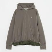 ゴルフウェアレディース L 裾切替フルジップパーカー ブルゾン L グリーン系 002-34911-42-026