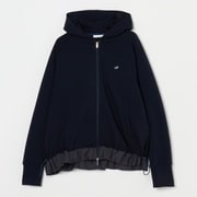 ゴルフウェアレディース L 裾切替フルジップパーカー ブルゾン M ネイビー 002-34911-40-098