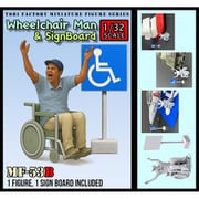 MF-53B 1/32 現用 「ホットショット」 車いすの男＆標識看板 [組立式プラスチックモデル]