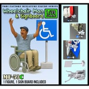MF-53C 1/35 現用 「ホットショット」 車いすの男＆標識看板 [組立式プラスチックモデル]