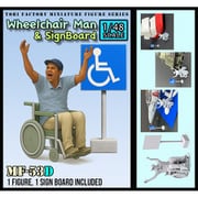 MF-53D 1/48 現用 「ホットショット」 車いすの男＆標識看板 [組立式プラスチックモデル]