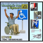 MF-53E 1/72 現用 「ホットショット」 車いすの男＆標識看板 [組立式プラスチックモデル]