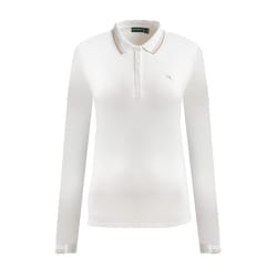 ゴルフウェアレディース 066A ATMA シャツ長袖 M ホワイト 032-24111-40-004