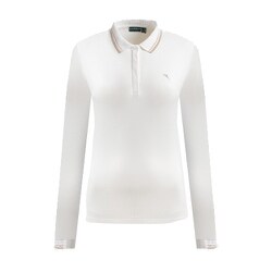 ゴルフウェアレディース 066A ATMA シャツ長袖 L ホワイト 032-24111-42-004