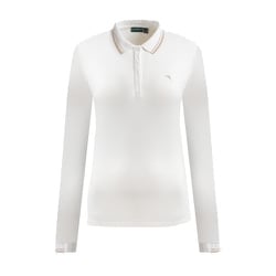 ゴルフウェアレディース 066A ATMA シャツ長袖 XL ホワイト 032-24111-44-004