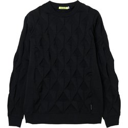 ゴルフウェアメンズ M-3Dアーガイルニット セーター XL ブラック 011-14910-52-019