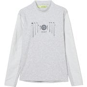 ゴルフウェアメンズ M-タフタスリーブ長袖モック シャツ長袖 L オフホワイト 011-24010-50-005