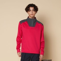 ゴルフウェアメンズ M-シームレススタンドカラーミドラー シャツ長袖 M ピンク 011-34910-48-073