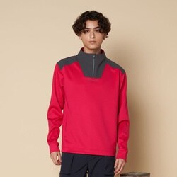 ゴルフウェアメンズ M-シームレススタンドカラーミドラー シャツ長袖 L ピンク 011-34910-50-073