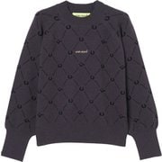 ゴルフウェアレディース L-ラシェル ジャカードニットモック セーター M チャコール 012-14010-40-018