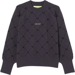 ゴルフウェアレディース L-ラシェル ジャカードニットモック セーター L チャコール 012-14010-42-018