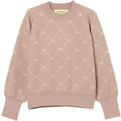 ゴルフウェアレディース L-ラシェル ジャカードニットモック セーター M Lブラウン 012-14010-40-041