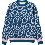 ゴルフウェアレディース L-シュバルハート 総柄ニットPO セーター L ブルー 012-14912-42-095