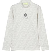 ゴルフウェアレディース L-ポリスムース サンテ 総柄モック シャツ長袖 L オフホワイト 012-24911-42-005