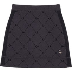 ゴルフウェアレディース L-ラシェル ジャカードニットSK スカート S チャコール 012-74041-38-018