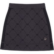 ゴルフウェアレディース L-ラシェル ジャカードニットSK スカート M チャコール 012-74041-40-018