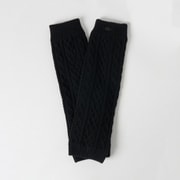 防寒グッズ L-ニットボア リバーシブルレッグウォーマー ゴルフ雑貨 F ブラック 013-04060-40-019