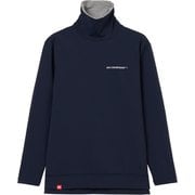 ゴルフウェアメンズ M-防風 ハイネックウインナー シャツ長袖 M ネイビー 044-24012-48-098