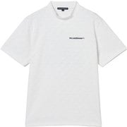 ゴルフウェアメンズ M-ジャガート 半袖クルーネック シャツ半袖 XL オフホワイト 044-24842-52-005