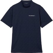ゴルフウェアメンズ M-ジャガート 半袖クルーネック シャツ半袖 M ネイビー 044-24842-48-098