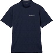 ゴルフウェアメンズ M-ジャガート 半袖クルーネック シャツ半袖 L ネイビー 044-24842-50-098