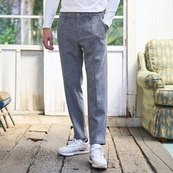 ゴルフウェアメンズ M-ツィードダンボール パンツ 79 グレー 044-74011-79-013