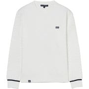ゴルフウェアレディース L-ケーブルアミ クルーネックニット セーター L オフホワイト 045-14811-42-005