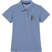 ゴルフウェアレディース L-鹿の子ダンボール 半袖ポロシャツ シャツ半袖 M ブルー 045-24841-40-095