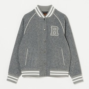 ゴルフウェアレディース L-ツィードダンボール ブルゾン M グレー 045-54011-40-013