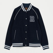 ゴルフウェアレディース L-ツィードダンボール ブルゾン M ネイビー 045-54011-40-098