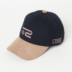 ゴルフ レディース キャップ L-ツイル×スエード ハイショクキャップ F ネイビー 046-54863-40-098