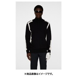Jlindeberg スウェット ストレッチ ブラック クルーネック ゴルフ Jlindeberg スウェット ストレッチ ブラック クルーネック