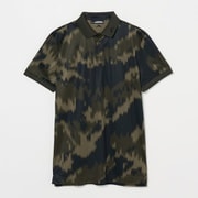 ゴルフウェアメンズ GM06A Tour Tech Print Polo シャツ半袖 S カーキ系 071-24840-44-028