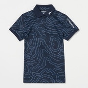 ゴルフウェアレディース GW07A Tour Tech Print Polo シャツ半袖 XS ネイビー 072-24841-36-098