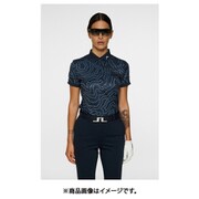 ゴルフウェアレディース GW07A Tour Tech Print Polo シャツ半袖 M ネイビー 072-24841-40-098