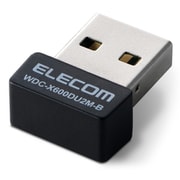 WiFi 子機 無線LANアダプター 600Mbps USB 2.0 Wi-Fi6 Windows 11/10対応 ビームフォーミング WPA3 ブラック WDC-X600DU2M-B