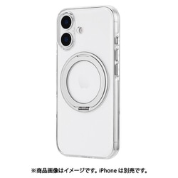 iPhone 17用 360度回転スタンド付き超透明ハードケース 「MASTER CLEAR mag swing」 クリア/シルバー LN-IM25MCMSSV