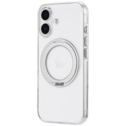 iPhone 17用 360度回転スタンド付き超透明ハードケース 「MASTER CLEAR mag swing」 クリア/シルバー LN-IM25MCMSSV