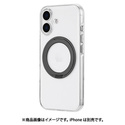 iPhone 17用 360度回転スタンド付き超透明ハードケース 「MASTER CLEAR mag swing」 クリア/ブラック LN-IM25MCMSBK